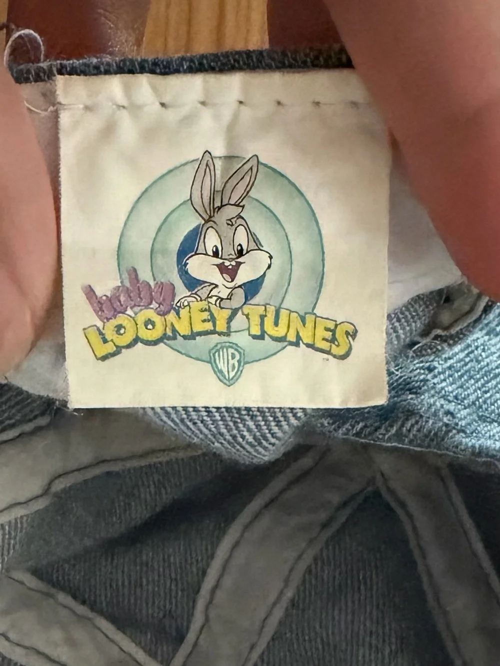 Vintage 1997 Baby Looney Tunes Warner Bros Blue Jean Cap Toddler Size